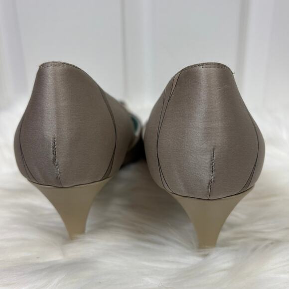 Emilio Pucci Women's Pointed Toe Pumps Size 40 / 9 NWOB Satin Colorblock Heels - Picture 6 of 9
